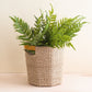 Natural Octagon Basket with Mustard Handle