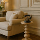 Solid Wood The Bellis Marble Accent Table
