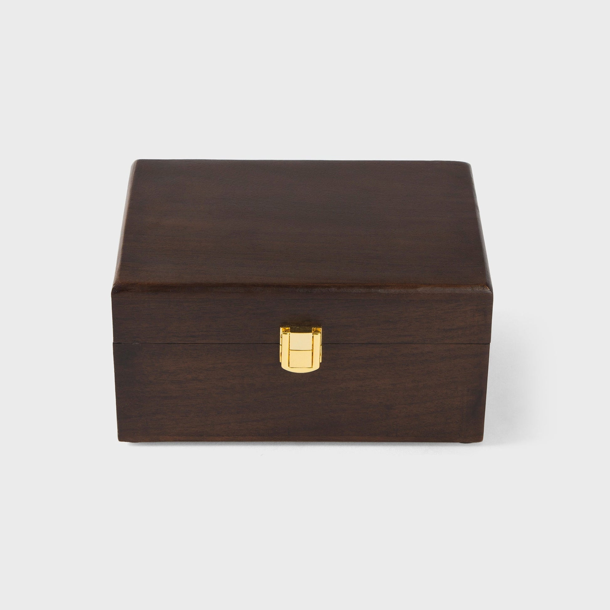 Acacia Wood Classic Keepsake Box with Latch, Urban Walnut