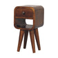 Solid Wood Extra Mini Chestnut Curve Lower Nightstand