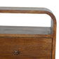Solid Wood Chestnut Curve 2-Drawer Nightstand