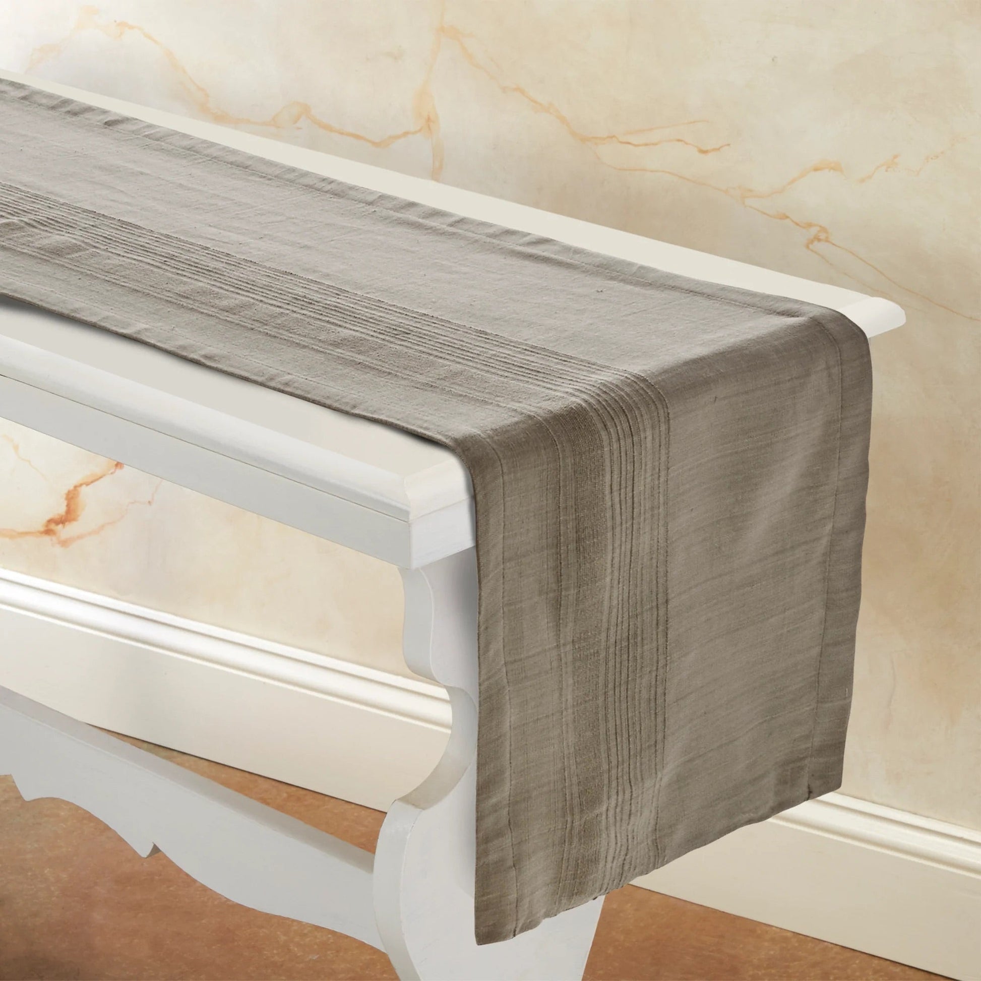 ECOLOOM Handwoven Cotton Table Runner. 100% Cotton – Artisan Made – Fair Trade