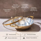 Brass Flat Base Wok with Glass lid - Kadhai (Deep & flat bottom cooking/serving utensil - karahi)
