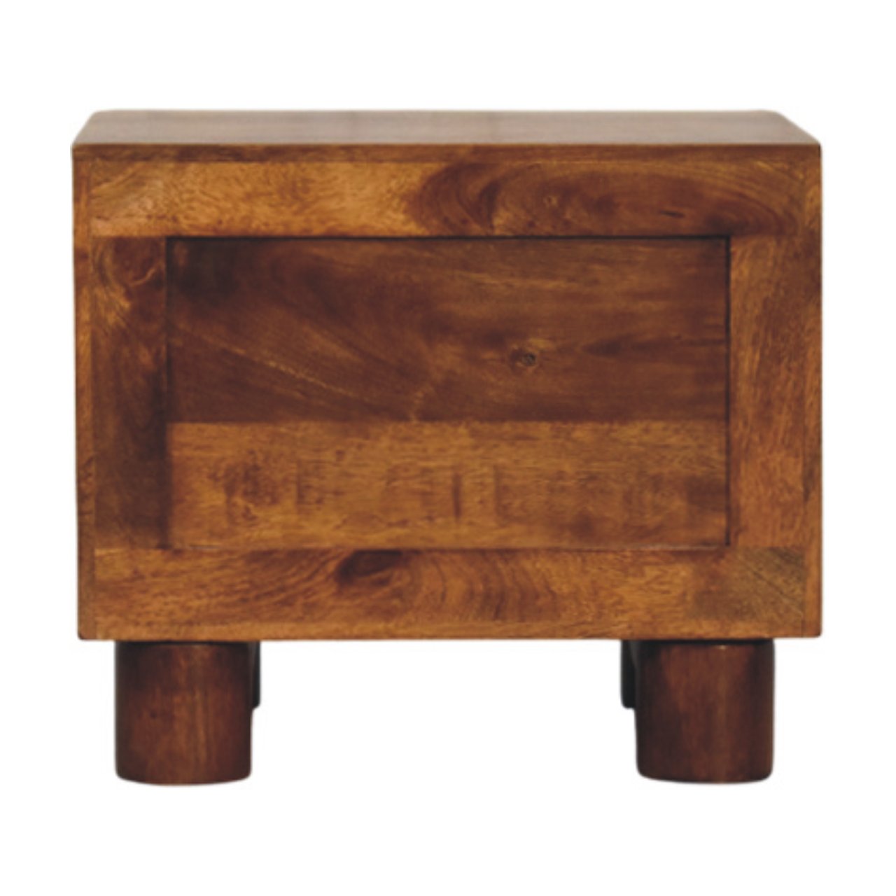 Solid Wood Tula Chestnut Nightstand, 2-Drawers, Brown