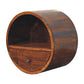 Solid Wood Floating Circle Chestnut Bedside Table