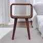 Solid Wood Mini Honey Caramel Curved Open Nightstand