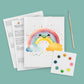 Kids Watercolor Party Kit Bundle All-in-One No Prep Birthday Activity