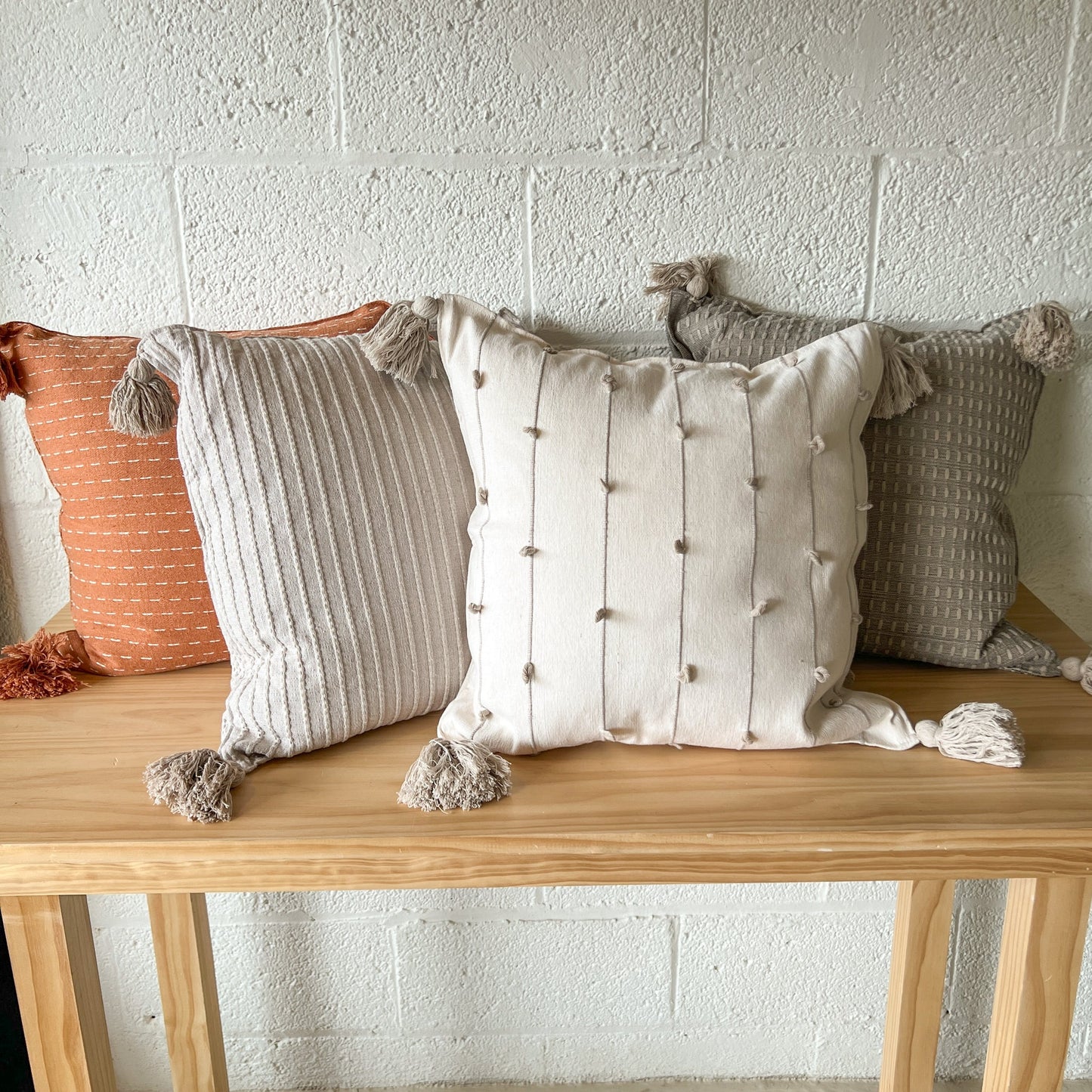 Cotton Tassel Pillow № 2