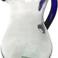 Cobalt Blue Rim & Handle Glass Pitcher