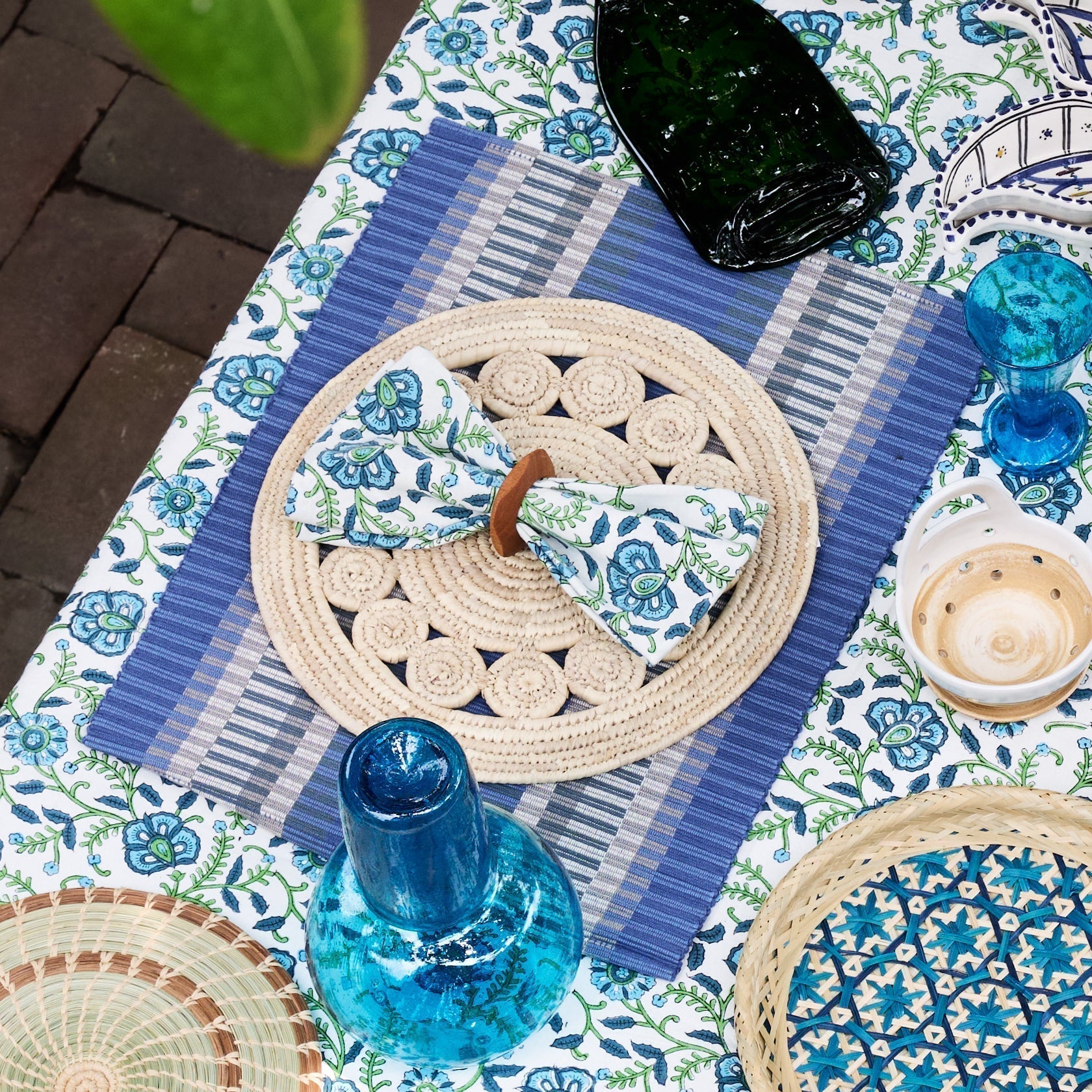 Sharan Floral Block Print Napkin