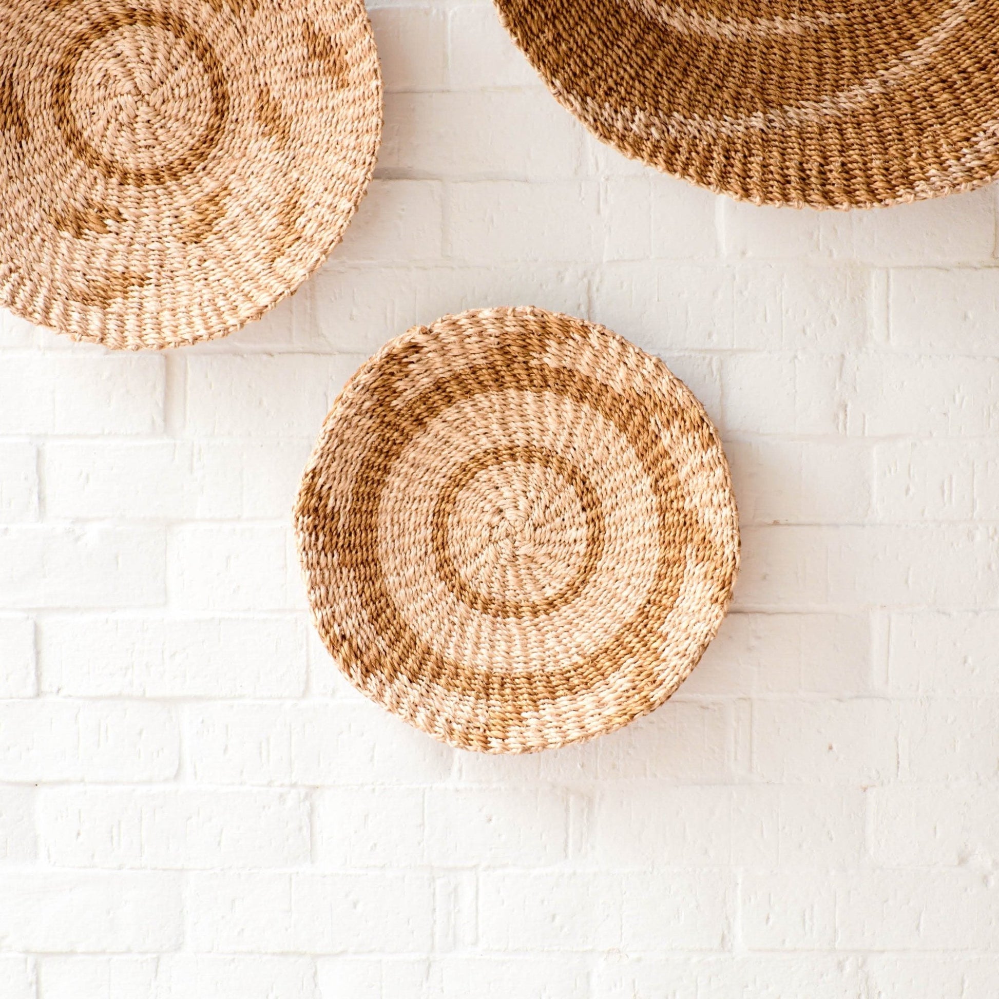 Natural + Brown Wall Baskets, Small