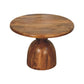 Solid Wood Sculpted Pedestal Coffee Table