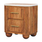 Artisan Furniture Solid Wood Aurora Marble Bedside