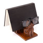 Cat Book & Glasses Caddy - Hand Carved Wood