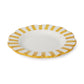 Ceramic stripe Salad Plate, Yellow- 8.25x 8.25 x 1.25 Inches ( Set of 2 )