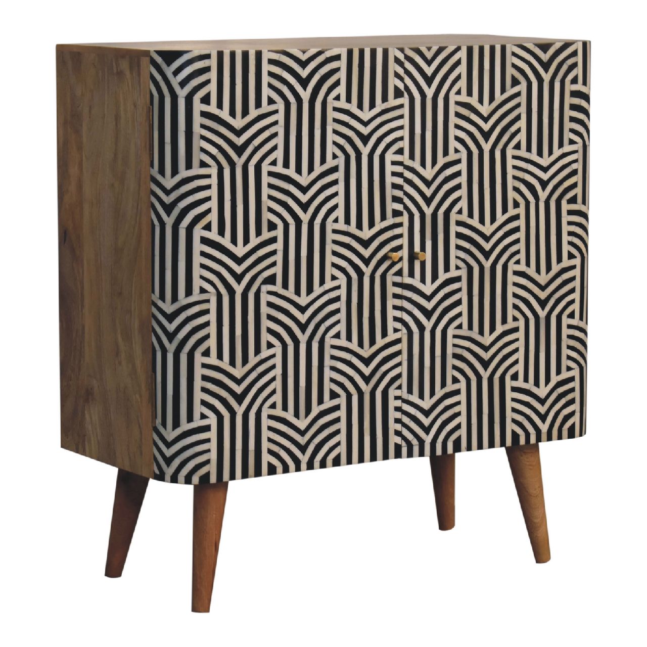 Solid Wood Edessa Bone Inlay Cabinet