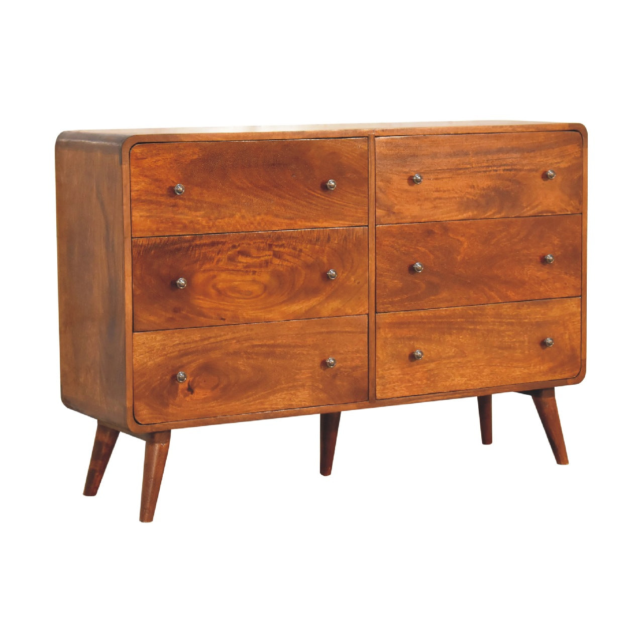 Solid Wood Large Curved Chest