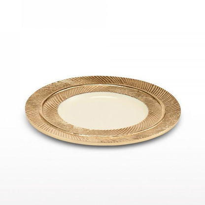 Feather Plates Gold/Oyster