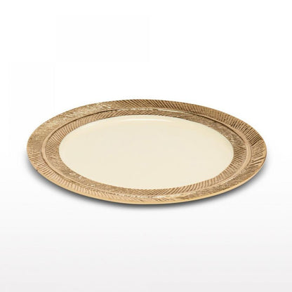 Feather Plates Gold/Oyster