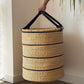 Natural w/ Black Horizontal Stripe Laundry Hamper