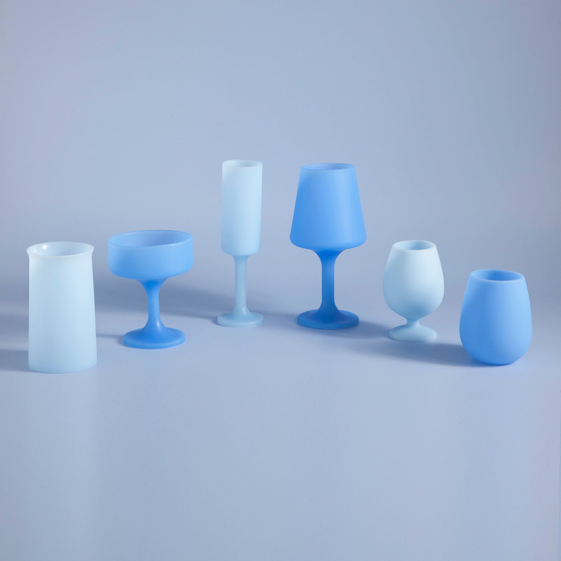 sky + kingfisher | stegg | silicone unbreakable highball glasses