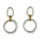 Mixed Metal Sculpted Circle Earrings