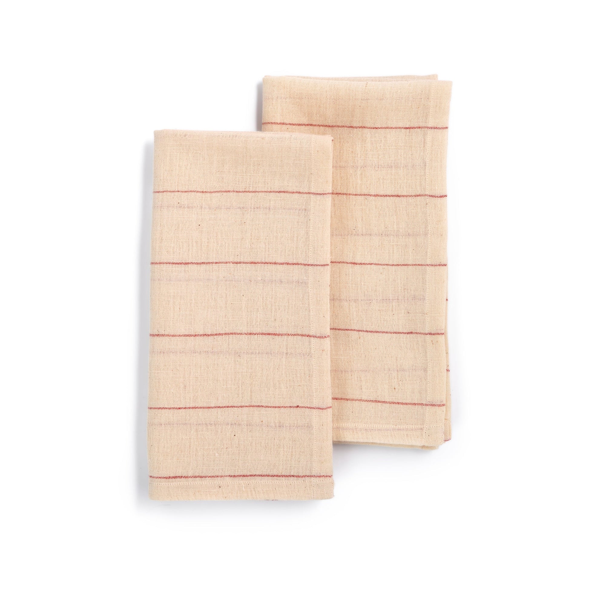 BELIEVE Handwoven Organic Cotton Napkins – Set of 2. Cotton – Fair Trade – Artisan Made