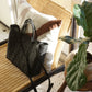 All Black Large Woven Crossbody Bag