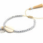 Beaded Shell Tassel Bracelet Pale Gold