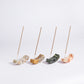 Smile gemstone incense holder Black Onyx