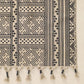 Monochrome Handprinted Cotton Rug (48'' x 72'')