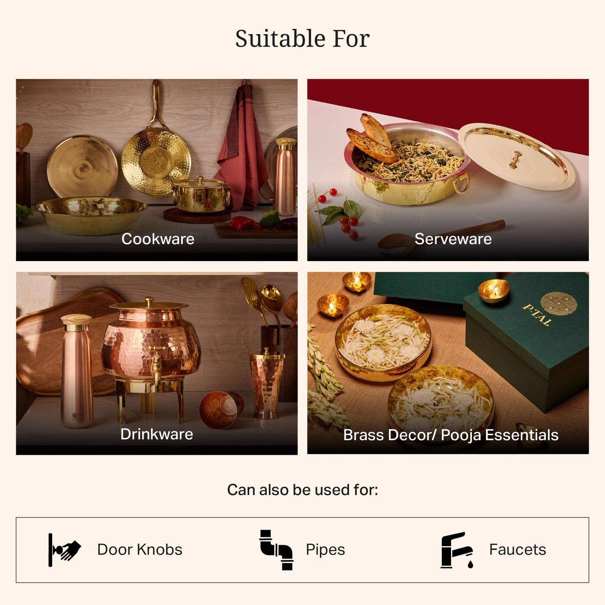 P-TAL Copper & Brass cleaner 10 Fl Oz | Non Toxic Tarnish Remover Gel | Plant Based and Eco-Friendly Metal Cleaner