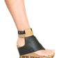 Reversible Wedge Shoe Black/ Tan