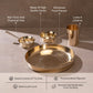 Bronze (Kansa) high hipped plate (Thaali) Set 11" - 5 pieces (1 Thaali, 2 bowls, 1 glass, 1 spoon)