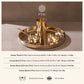 Bronze (Kansa) high hipped plate (Thaali) Set 11" - 5 pieces (1 Thaali, 2 bowls, 1 glass, 1 spoon)