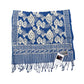 Handmade Batik Scarf, 100% Soft Cotton, Grey, Pewter Sky