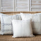 Linear Organic Wool and Silk Throw Pillow