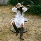 Fall Bucket Hat - Creme Striped