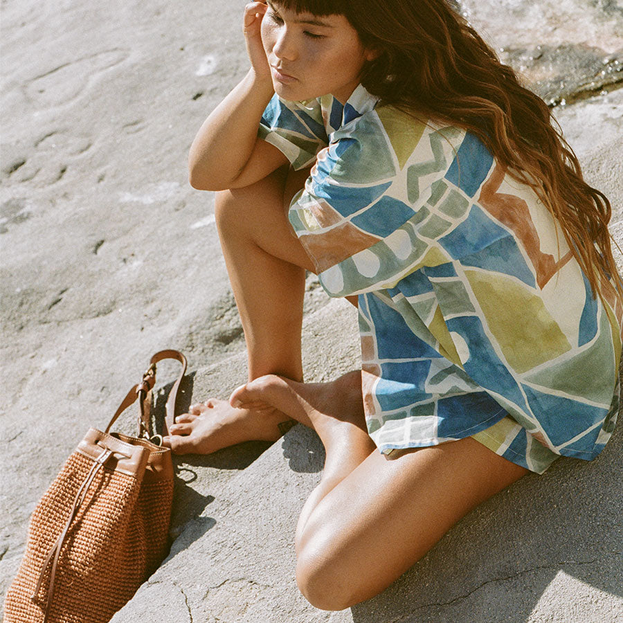 Transito Woven Mini Backpack | Orange