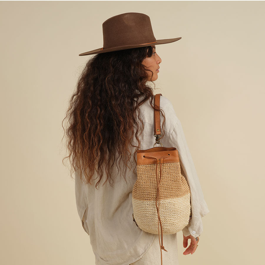 [WS] Transito Woven Mini Backpack | Natural-White
