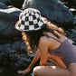 Black + White Checkered Bucket Hat