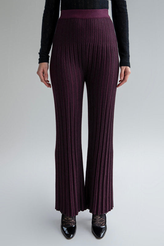 MARCELLE TROUSERS - AUBERGINE