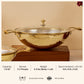 Brass Essentials Combo Set (Brass Roti Tawa with Insulated handle, Brass Ghee Pot, Brass Kadhai with Insulated handles & Glass lid)
