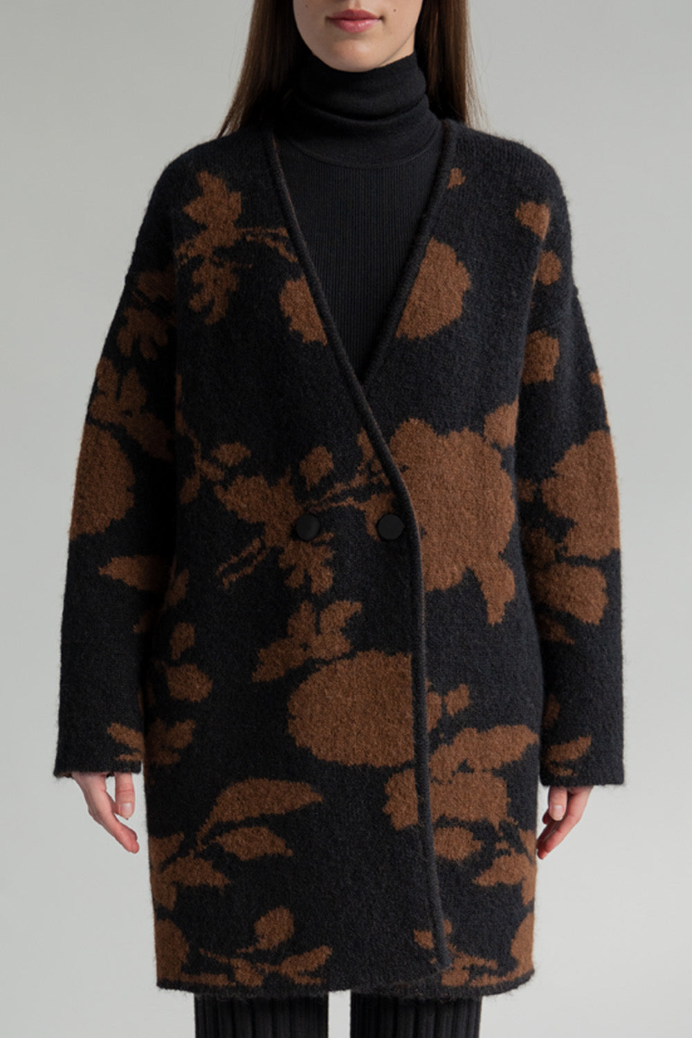 ROSALIE COAT - BLACK CAMEL
