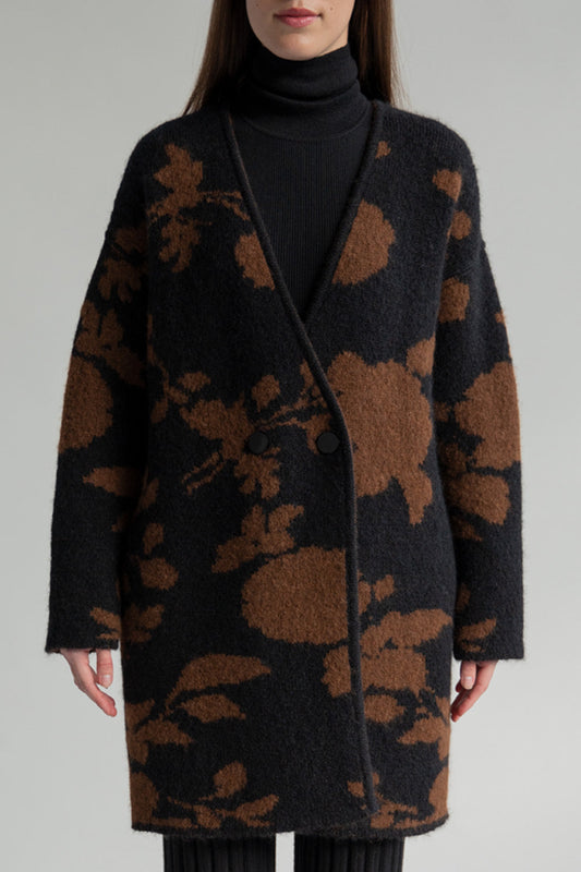 ROSALIE COAT - BLACK CAMEL