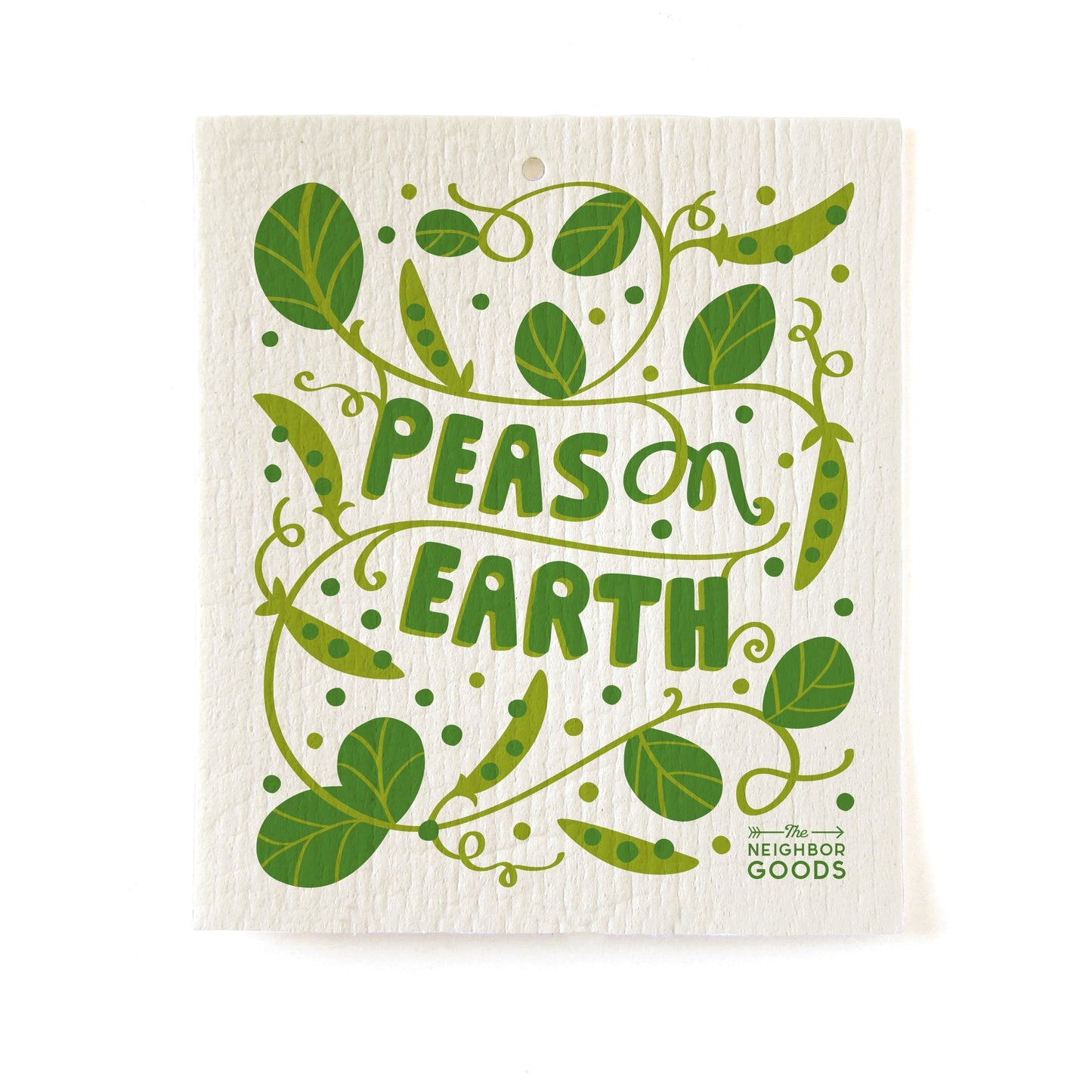 Peas Dish Towel + Sponge Cloth Gift Set