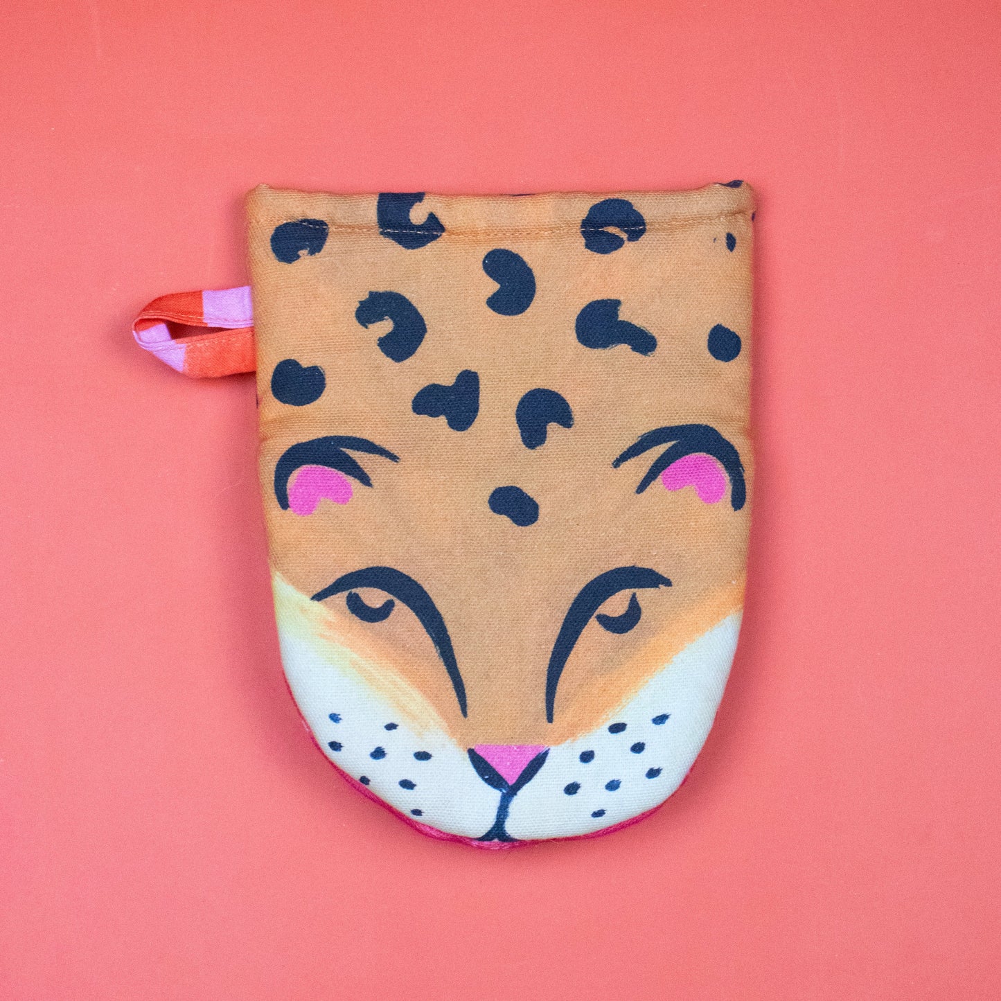 Organic Cotton Leopard Oven Mitt