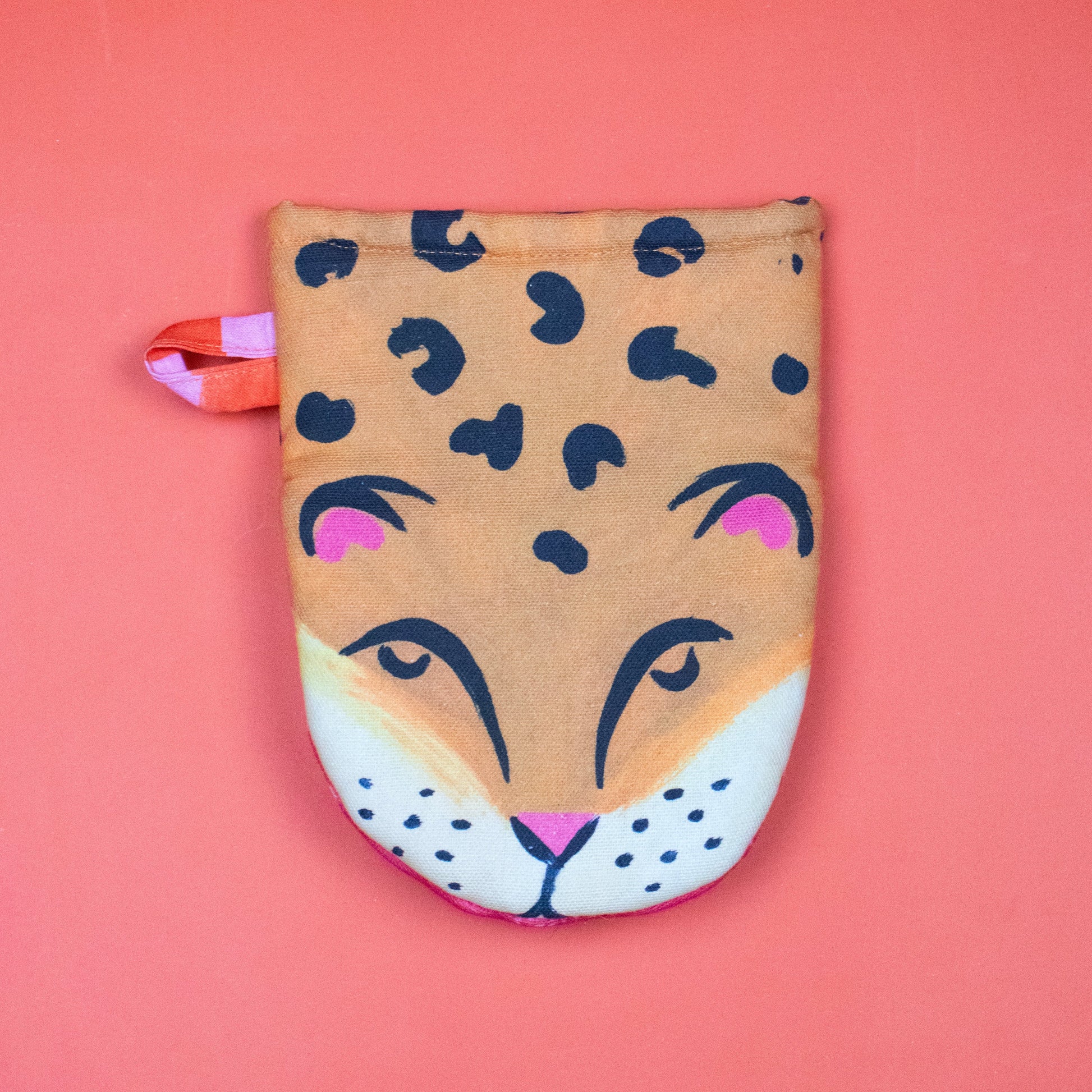 Organic Cotton Leopard Oven Mitt