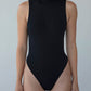 T NECK BODYSUIT - BLACK