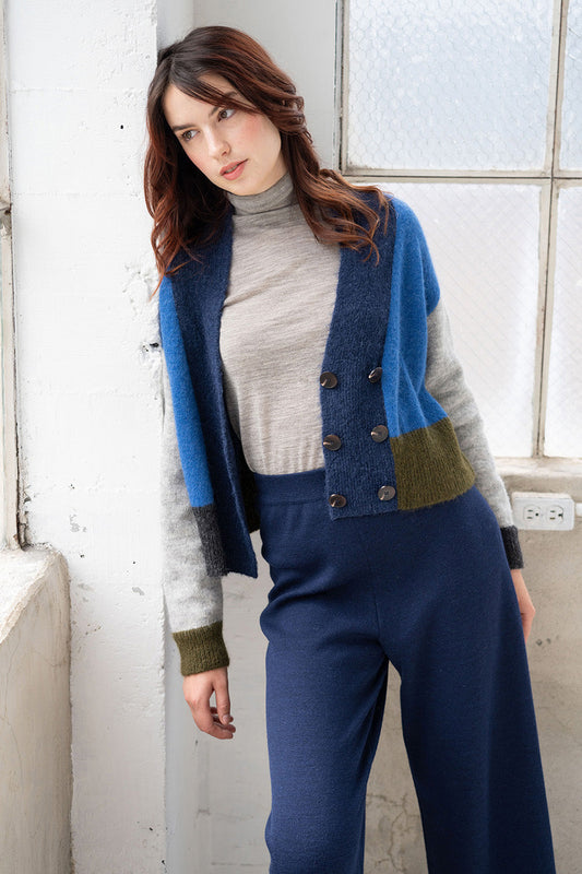 T NECK PULLOVER - FOG GREY HEATHER